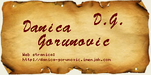 Danica Gorunović vizit kartica